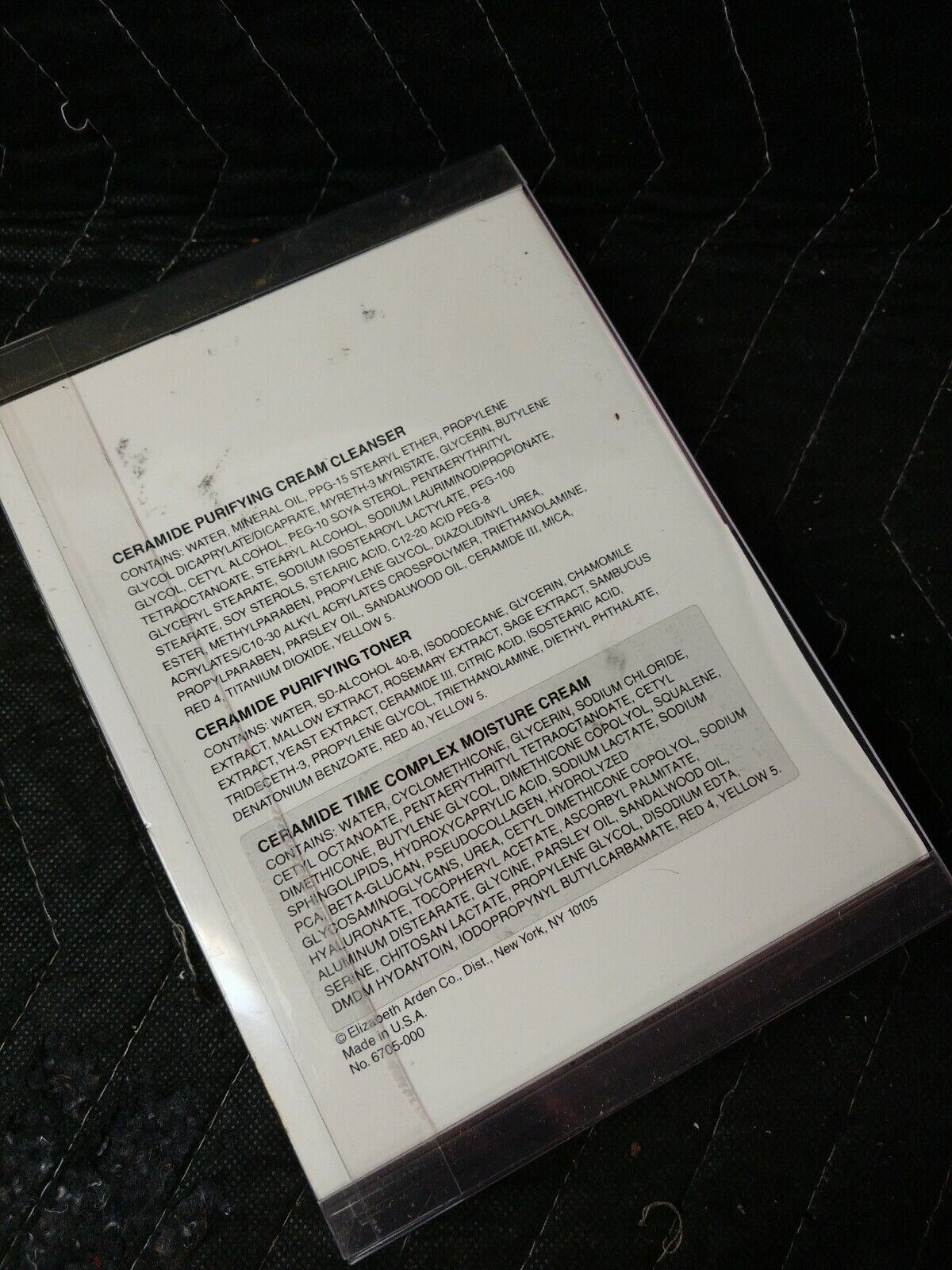 Vtg Elizabeth Arden Ceramide Complex Purifying Cream Cleanser Toner Bonus Set