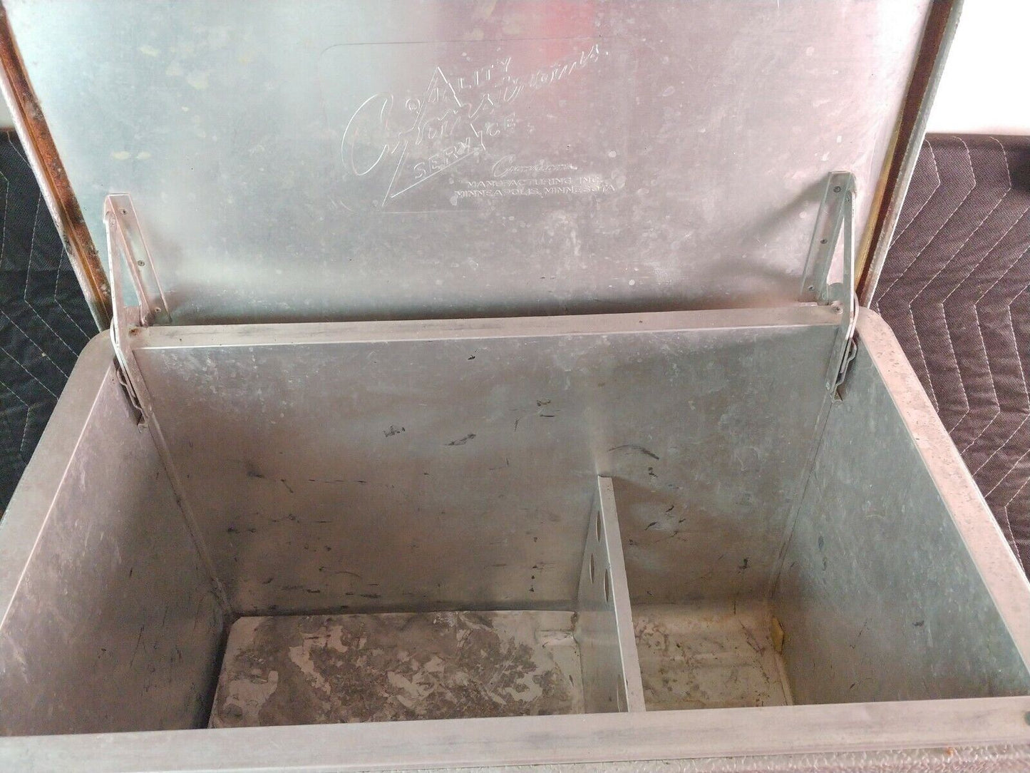 CRONCO COOLER BY CRONSTROMS MGF VINTAGE ALUMINUM TEAK FISH HUNT PICNIC BOAT TRIP