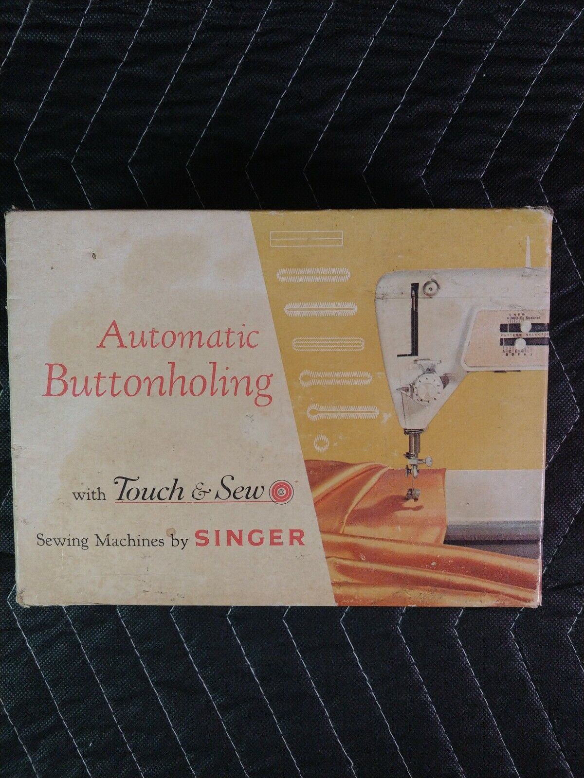 VINTAGE SINGER AUTOMATIC ZIGZAGGER BUTTON HOLDER STITCH PATTERN TEMPLATE