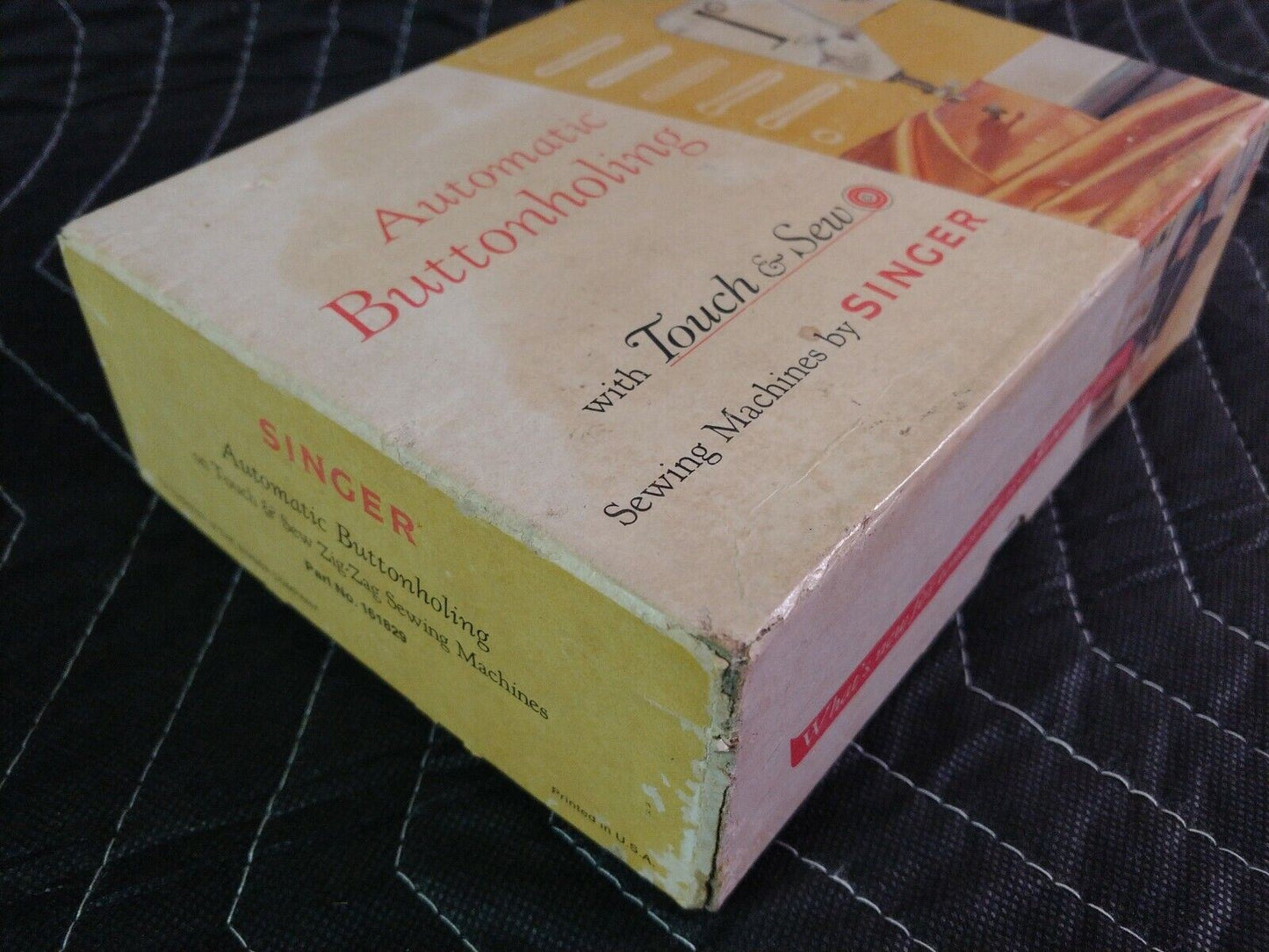 VINTAGE SINGER AUTOMATIC ZIGZAGGER BUTTON HOLDER STITCH PATTERN TEMPLATE