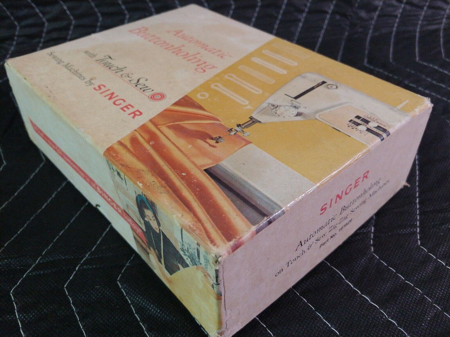 VINTAGE SINGER AUTOMATIC ZIGZAGGER BUTTON HOLDER STITCH PATTERN TEMPLATE