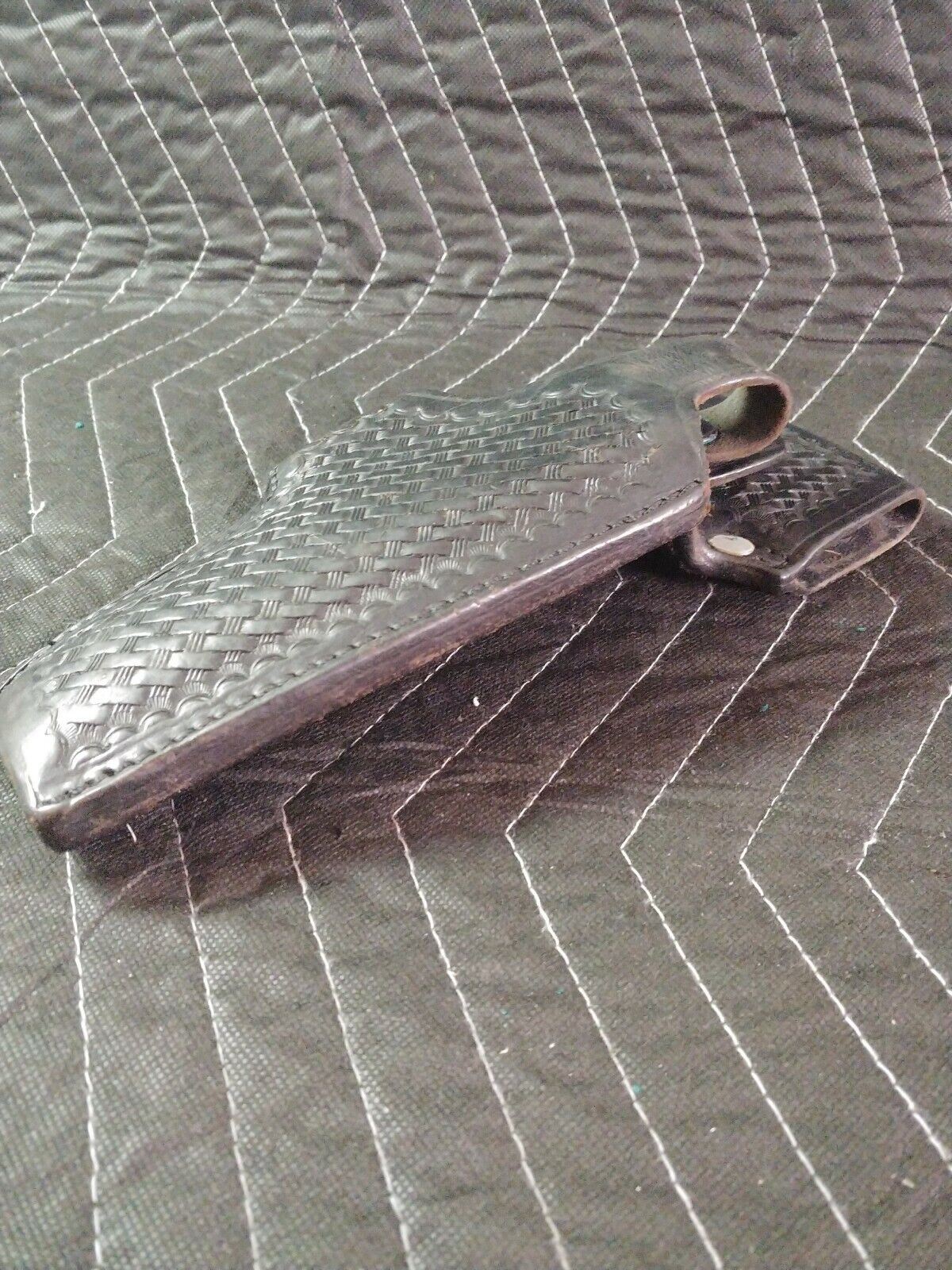 Vintage Safety Speed Black Leather Montebello California Holster 92