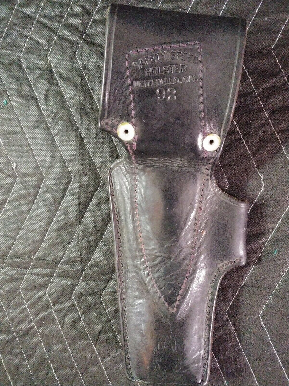 Vintage Safety Speed Black Leather Montebello California Holster 92