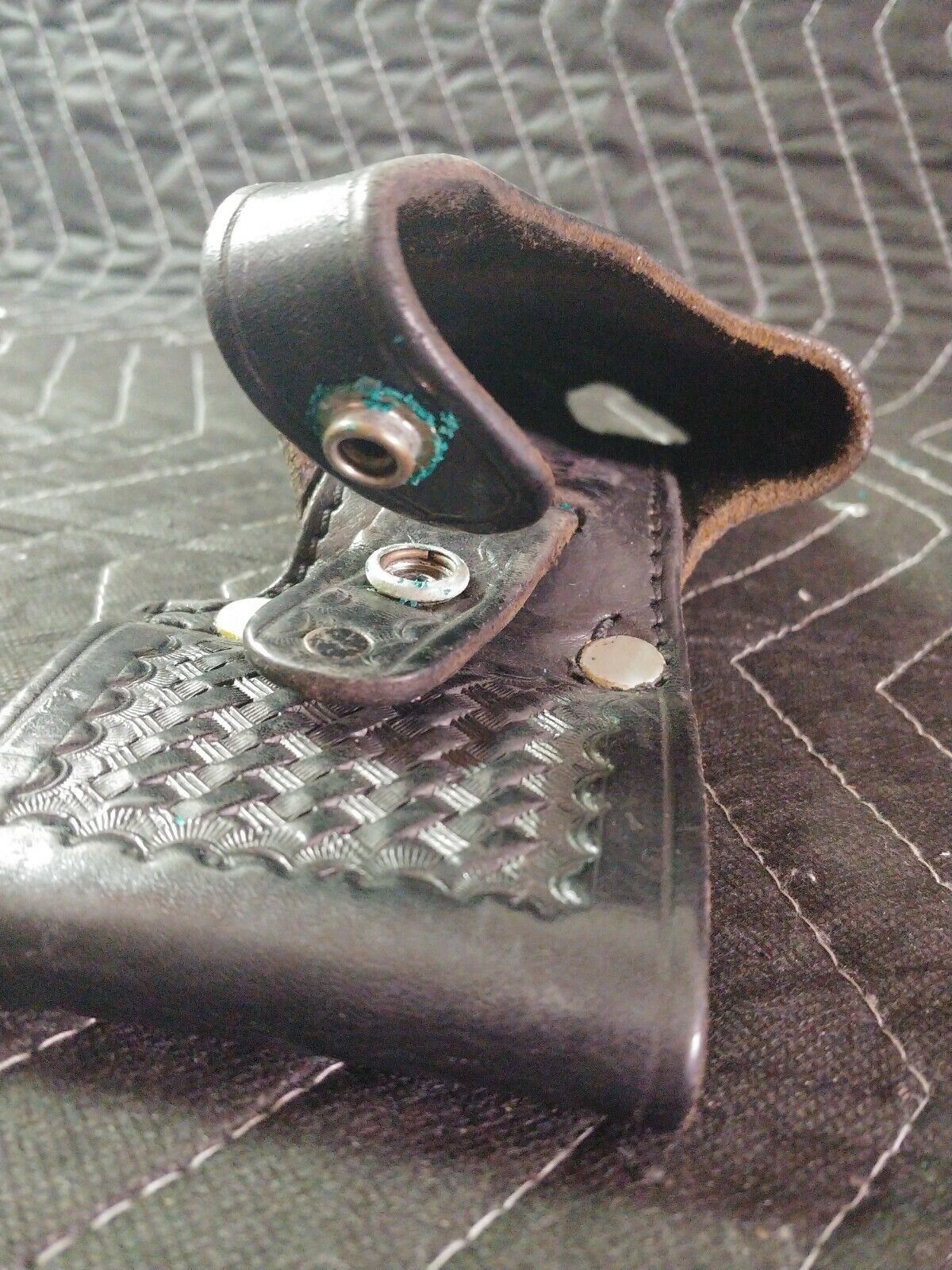 Vintage Safety Speed Black Leather Montebello California Holster 92