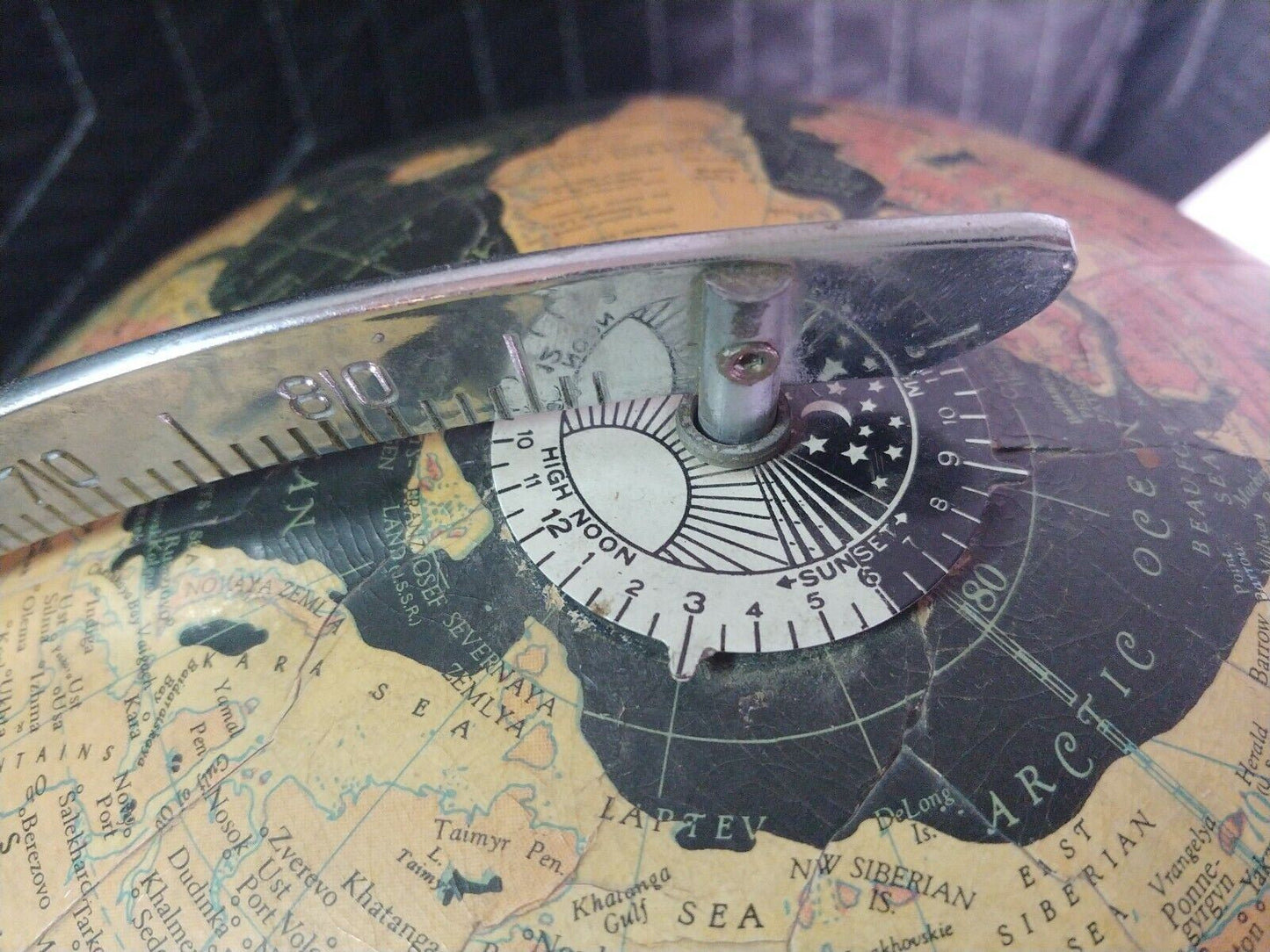 Replogle Vintage Black 12" Precision Globe w/ Silver Base - Made in USA