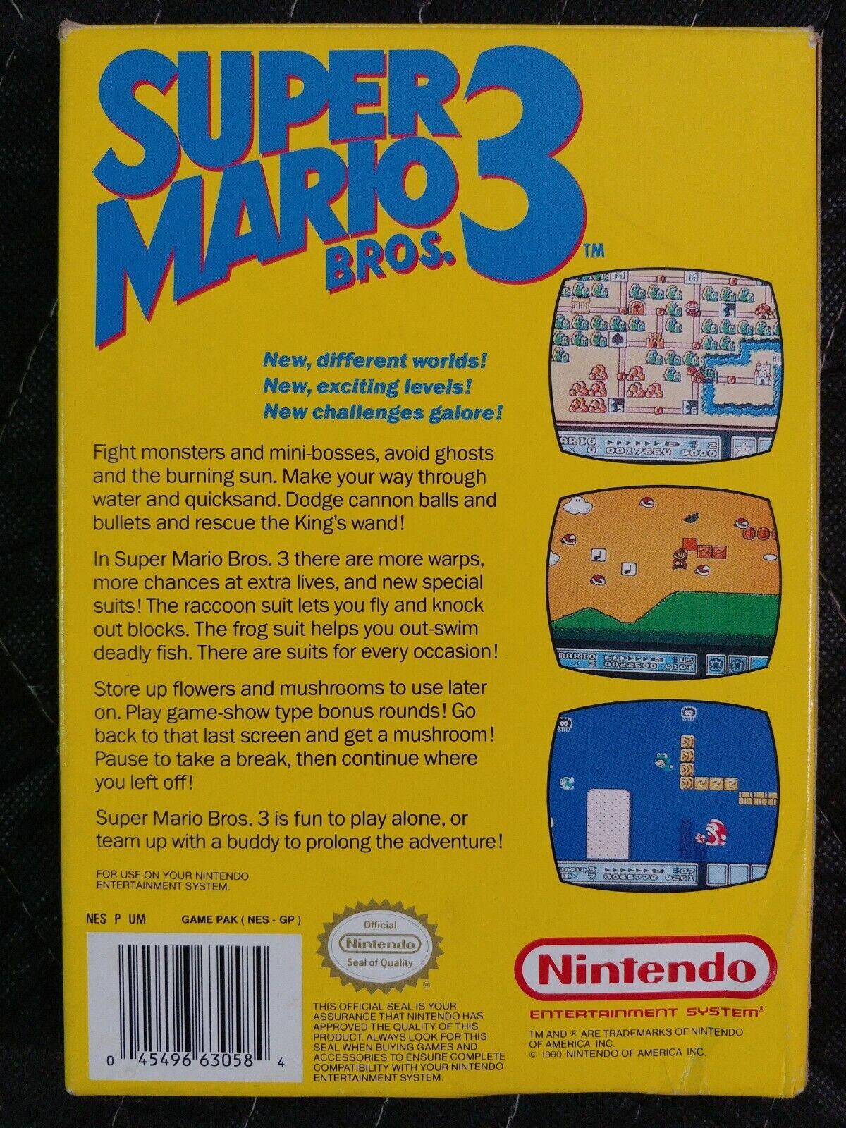 Super Mario Bros 3 Nintendo Classic NES with sleeve, manual box