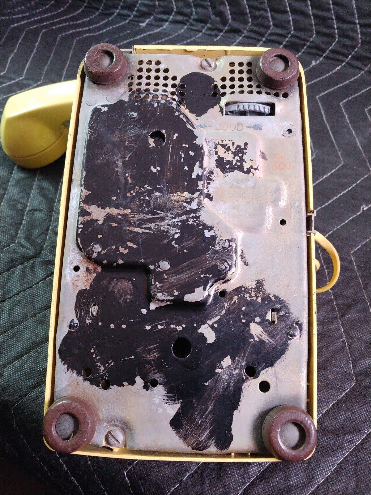 VINTAGE Rotary Desk Phone WESTERN ELECTRIC Bell System Yellow 500 1959