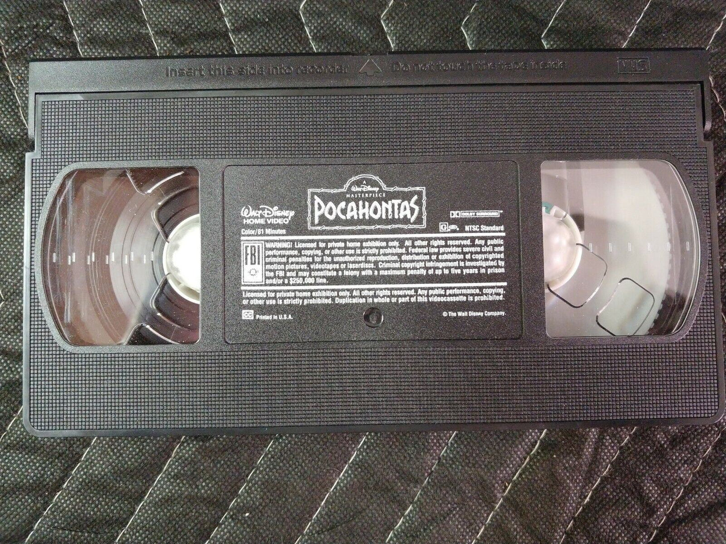 Vintage Walt Disney Pocahontas VHS ISBN 0-7888-0374-3