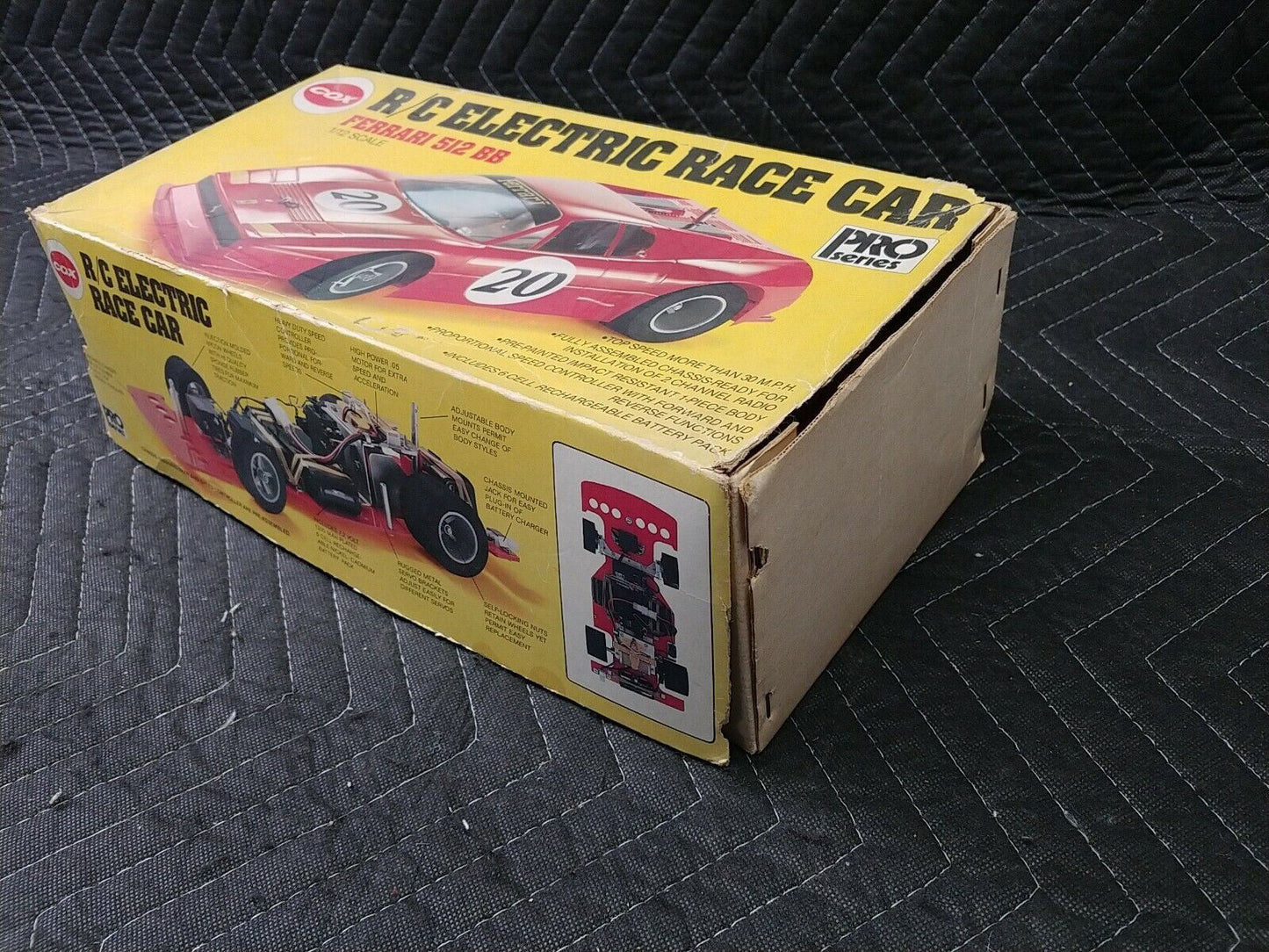 Vintage COX R/C Electric race car Ferrari 512 BB