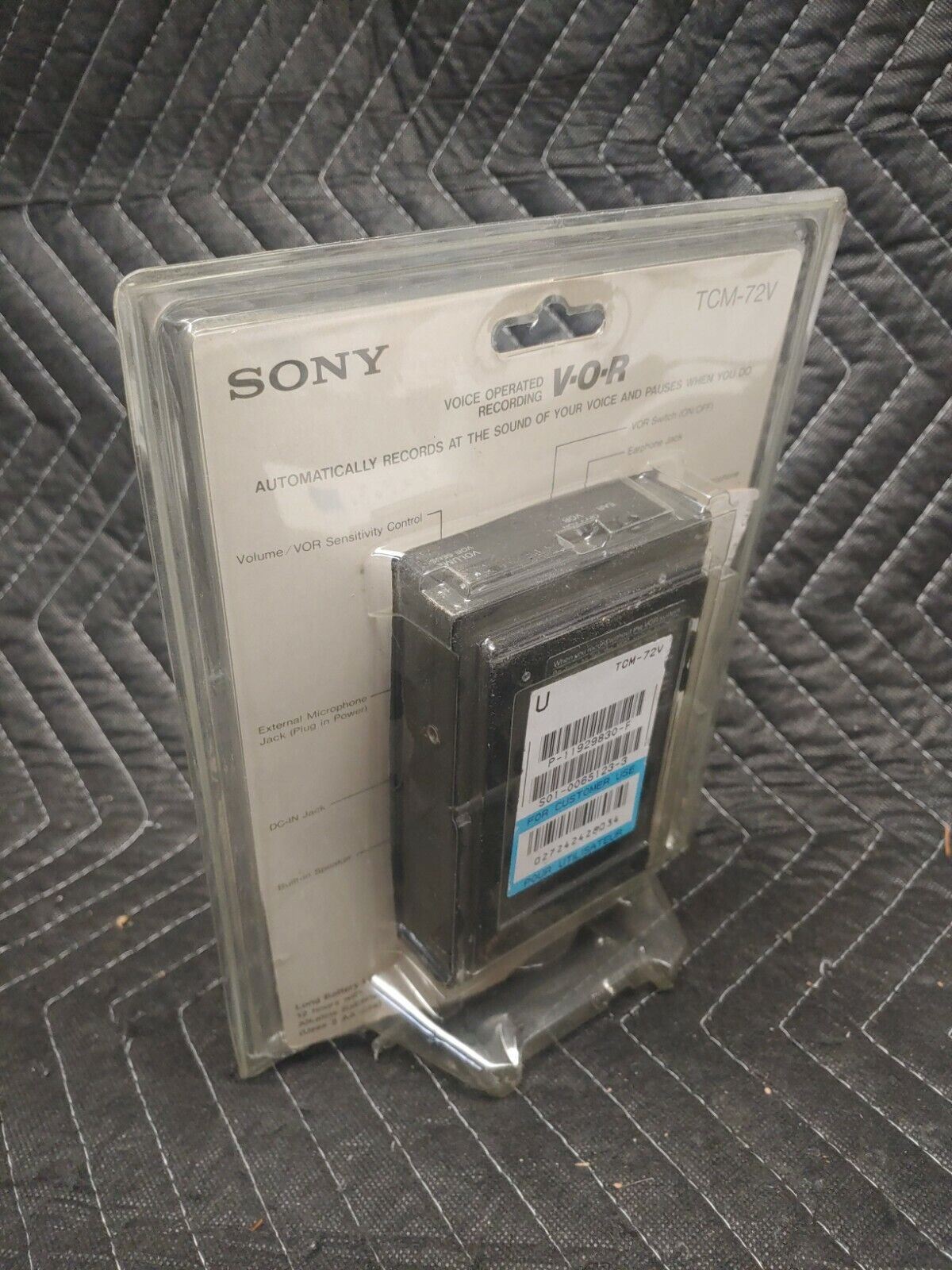 VTG SONY V.O.R TCM-72V Cassette Corder Voice Operated Recording