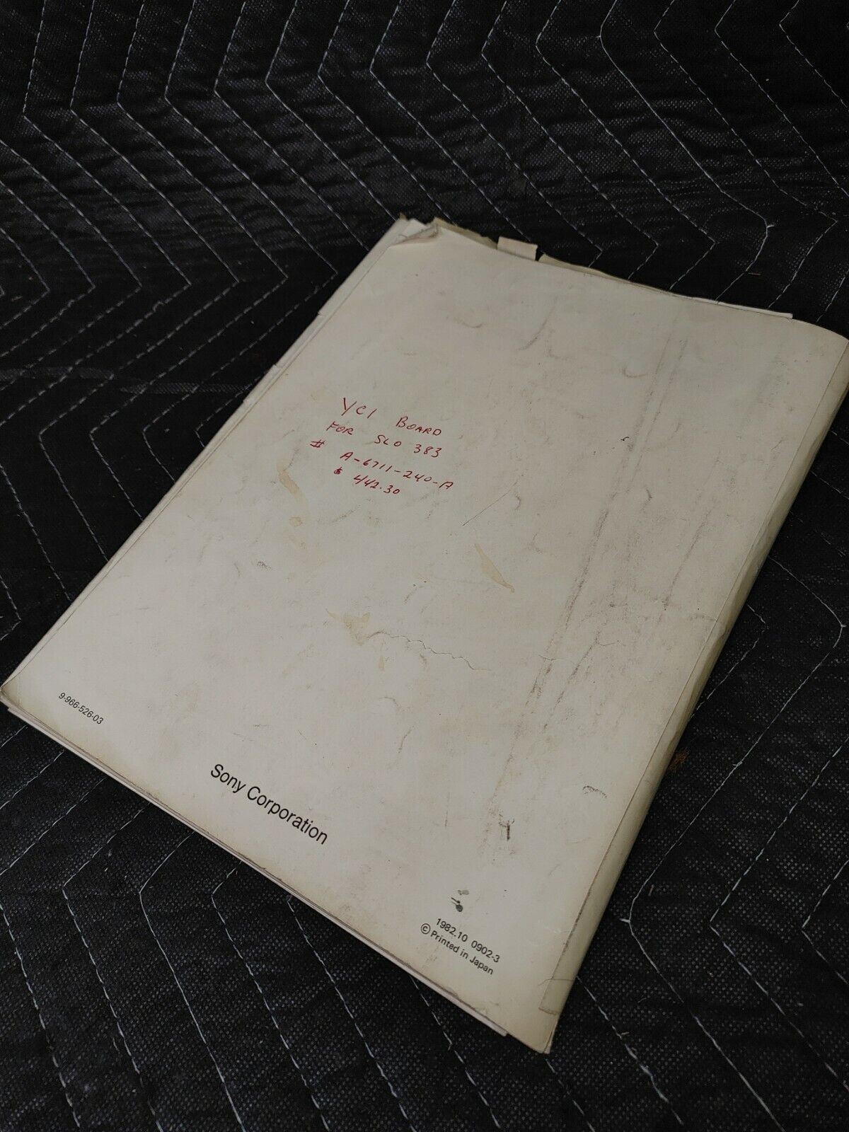 Original Service Manual for the Sony SLO-323 Beta Betamax VCR Schematics