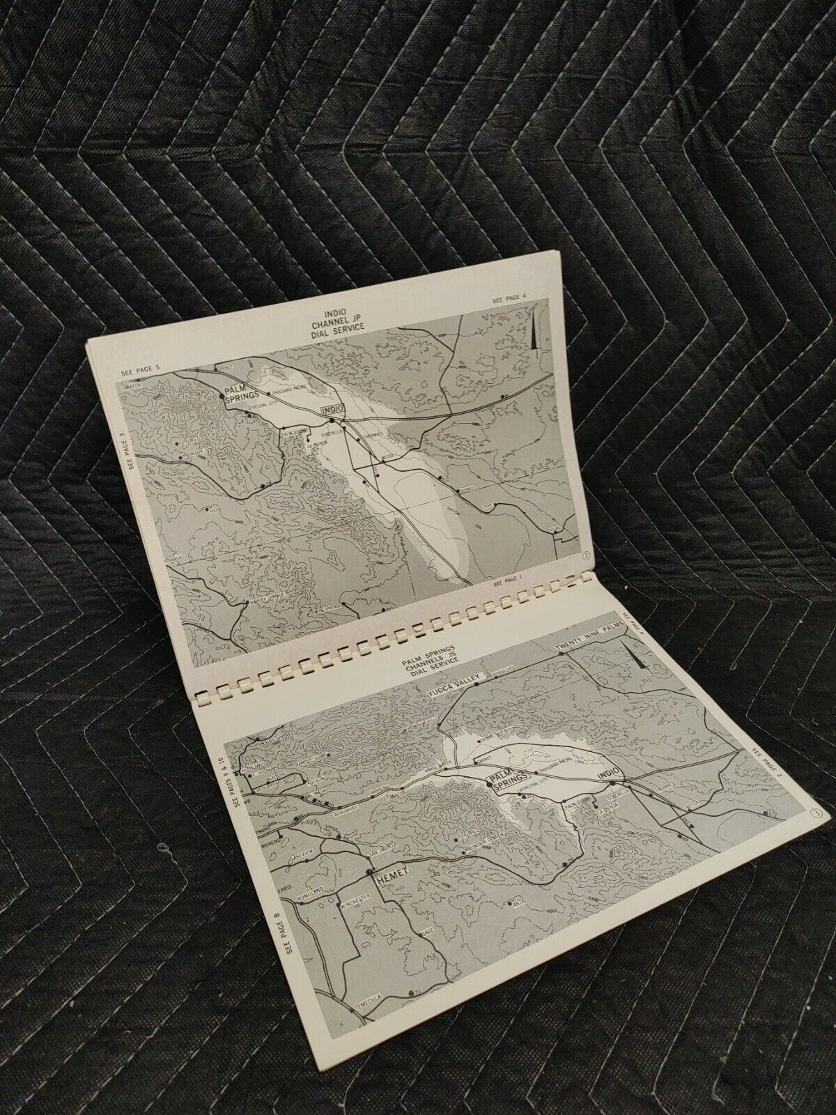 Vtg California Area Coverage Maps 150MHz MTS Mobile Pacific General Telephone