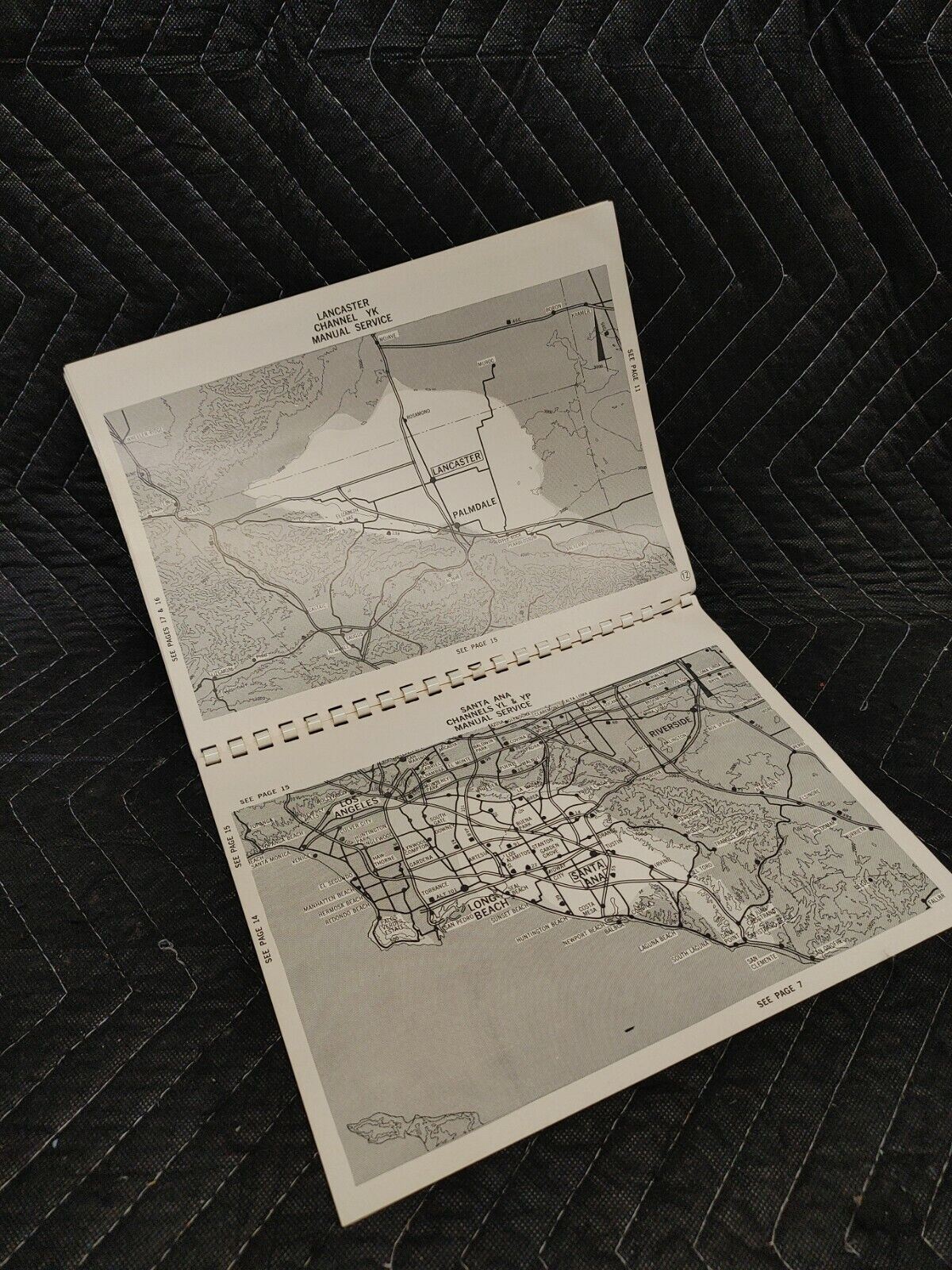 Vtg California Area Coverage Maps 150MHz MTS Mobile Pacific General Telephone