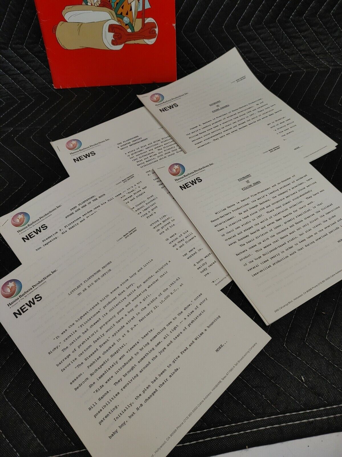 The Flintstones 1984 Hanna-Barbera Productions Media Kit - Unobtainable