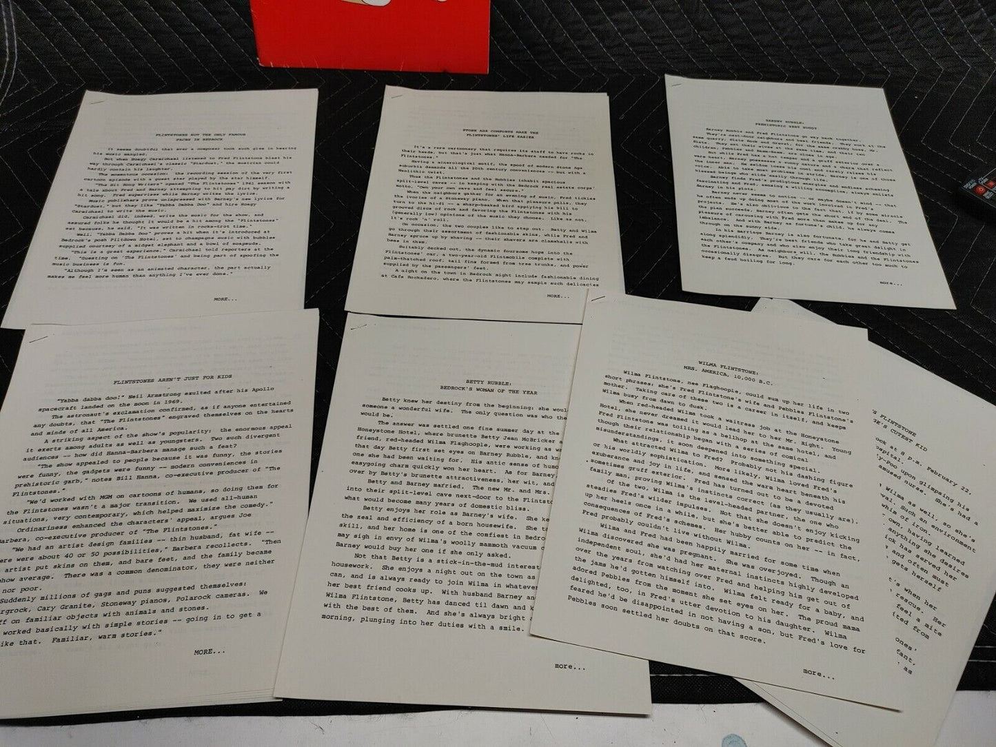 The Flintstones 1984 Hanna-Barbera Productions Media Kit - Unobtainable