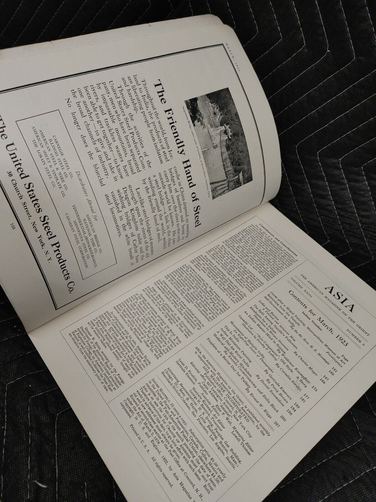 Antique March 1923 Asia Magazine, The American Magazine on the Orient