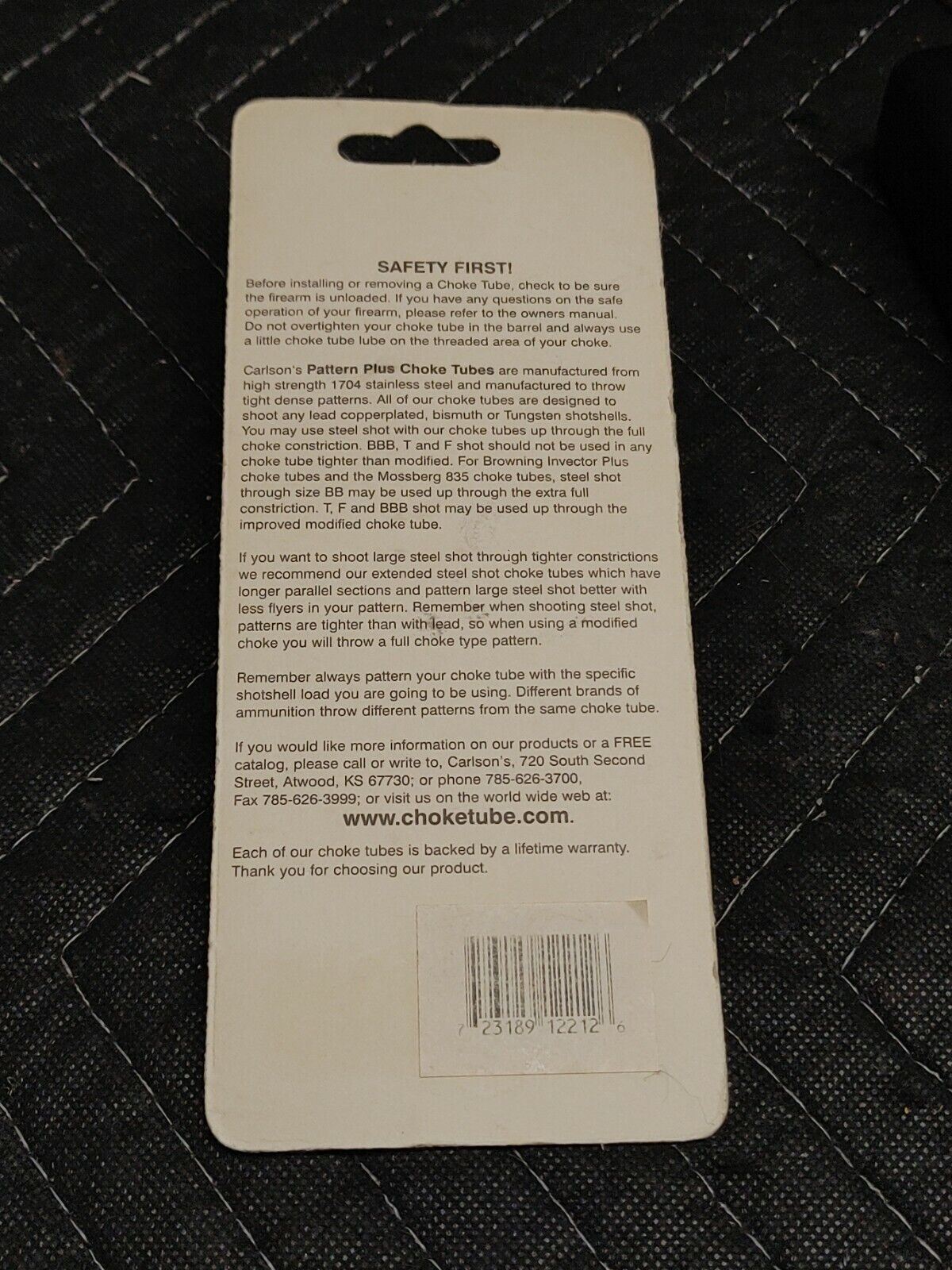 Carlsons Flush Mount Choke Tube 12 Gauge .720 Winchester/Mossberg/Browning 12212