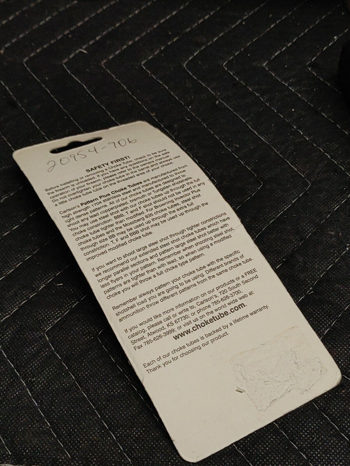 Carlsons Flush Mount Choke Tube 12 Gauge .710 Winchester/Mossberg/Browning MOD