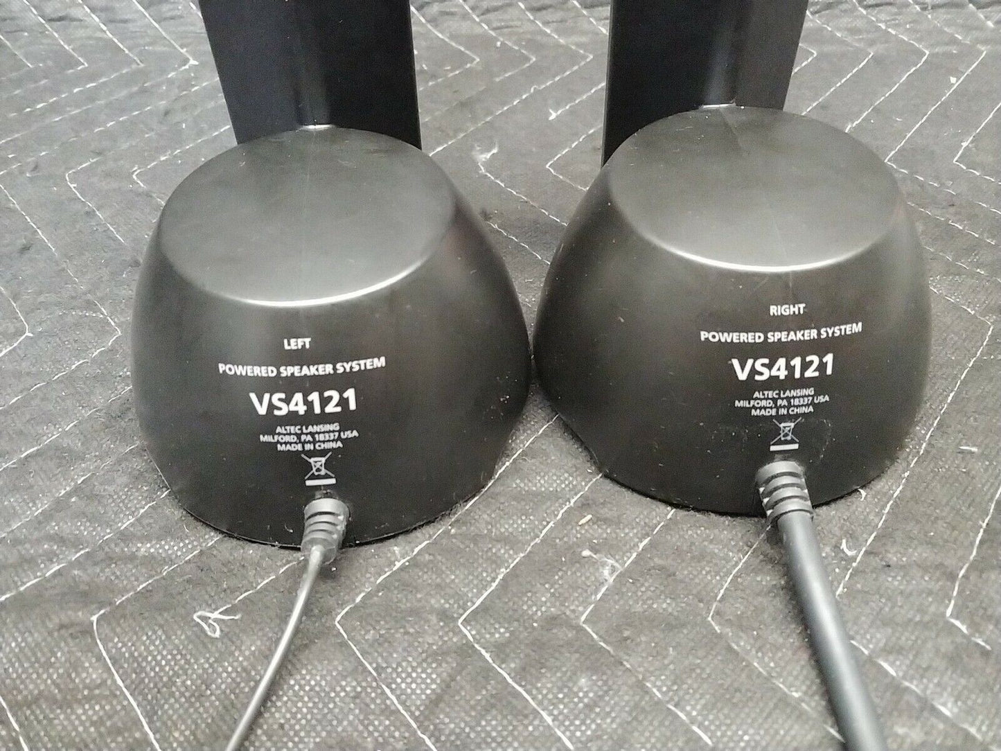 ALTEC LANSING VS4121 Powered Audio System Computer Speakers w/ Subwoofer TESTED