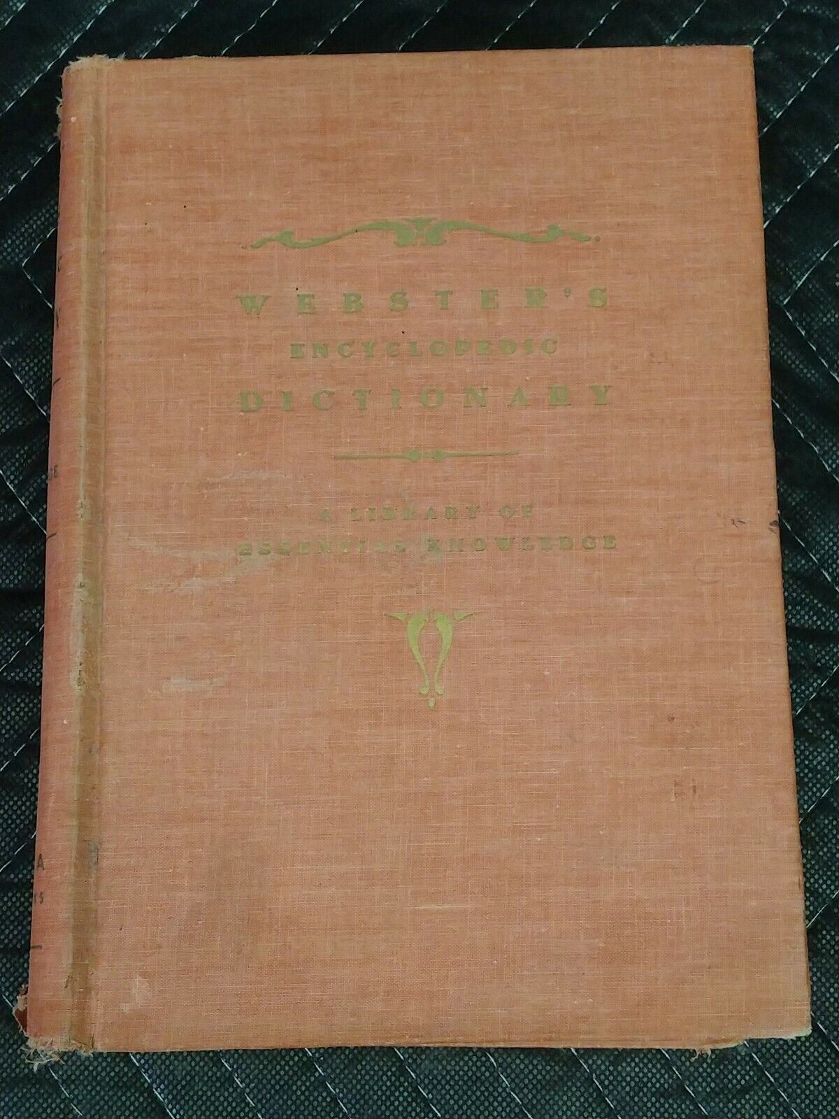 1941 Webster's Encyclopedic Dictionary by Columbia, Thumb-Indexed RED HARD COVER