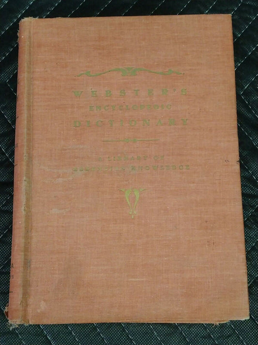 1941 Webster's Encyclopedic Dictionary by Columbia, Thumb-Indexed RED HARD COVER