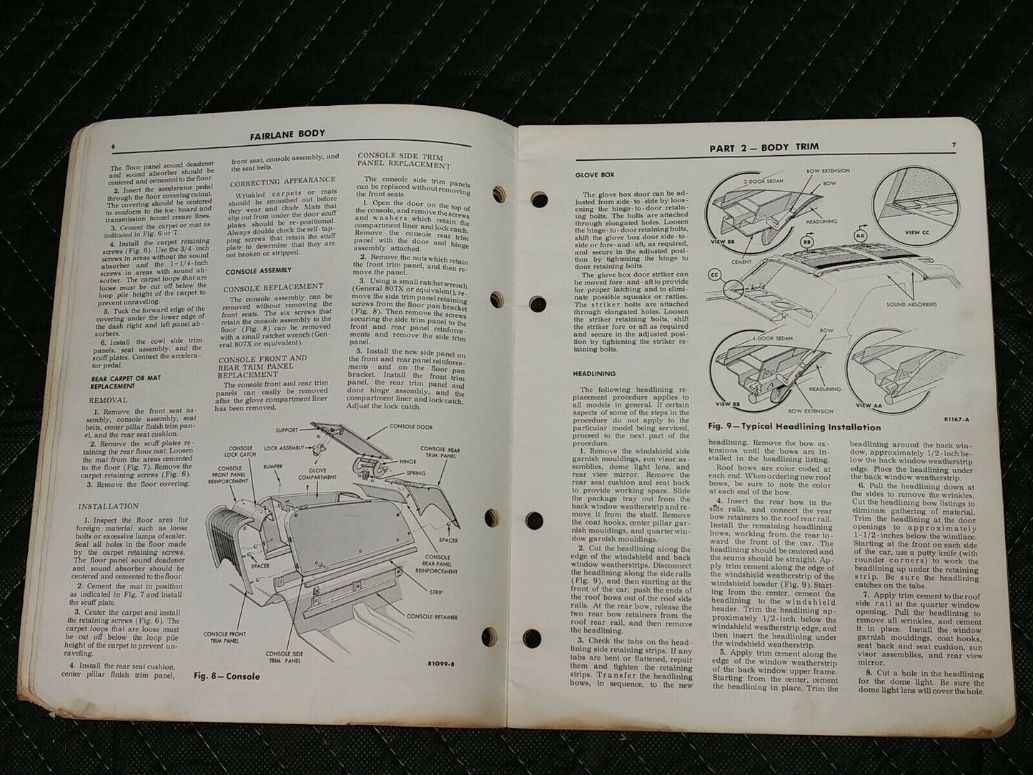 1962 FORD FAIRLANE BODY Service Handbook 20401 Factory Original Manual Info OEM