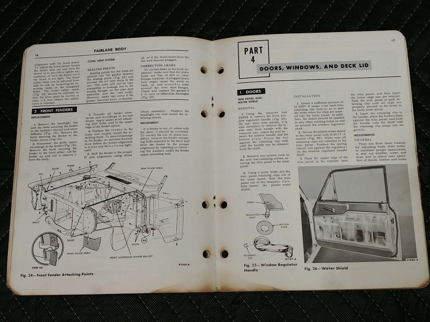 1962 FORD FAIRLANE BODY Service Handbook 20401 Factory Original Manual Info OEM