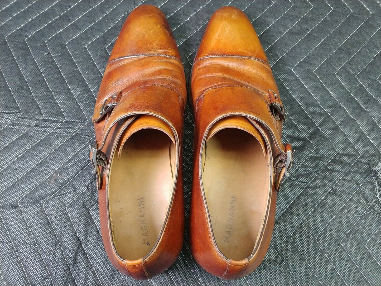 Magnanni Mens Casual Shoes 15052 Brown Buckle 8.5 Magnanni Mens Casual Shoes