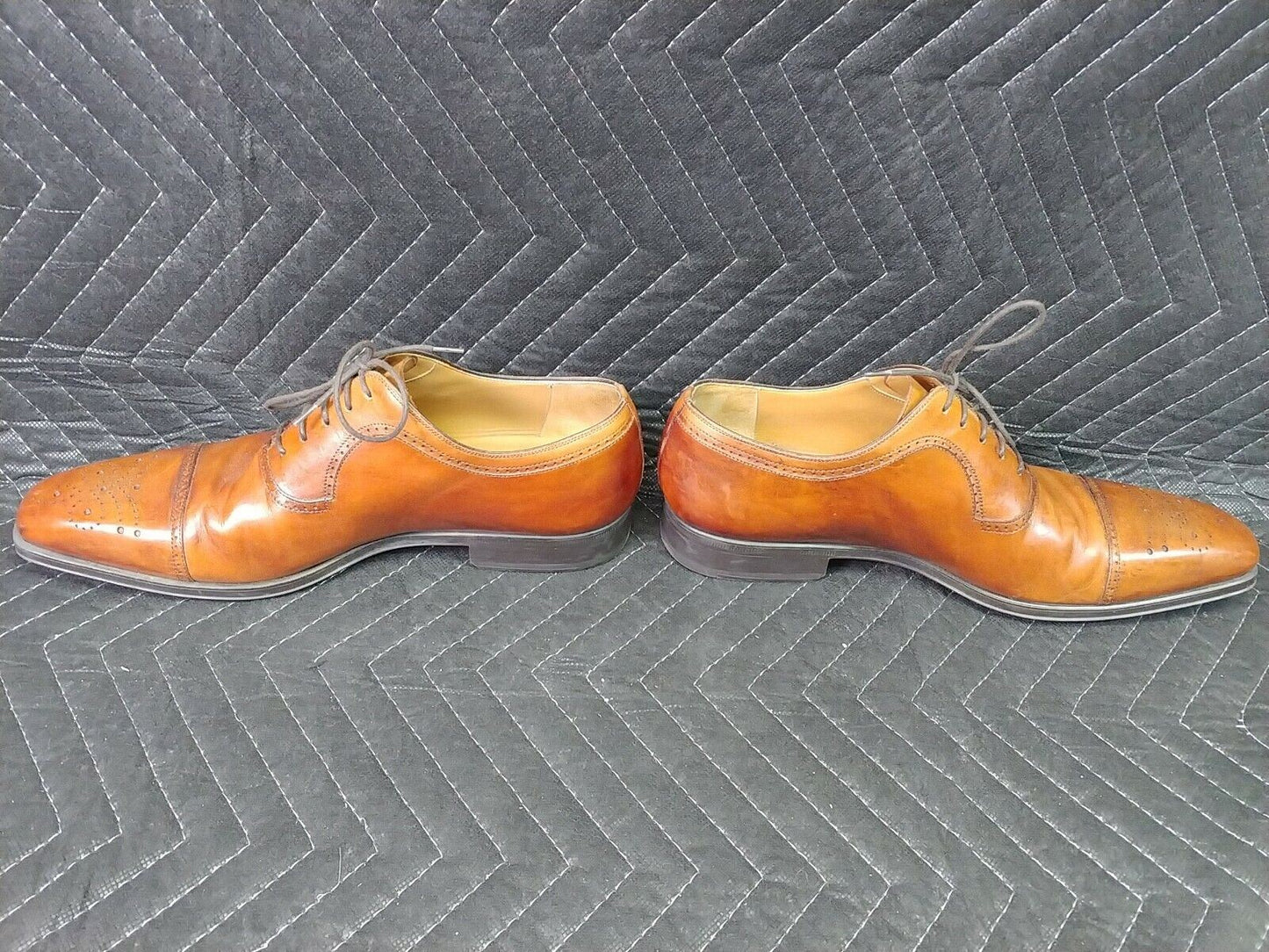 Magnanni Mens Shoes 9 US Brown Leather Cap Toe Oxfords 15080 42 EUR