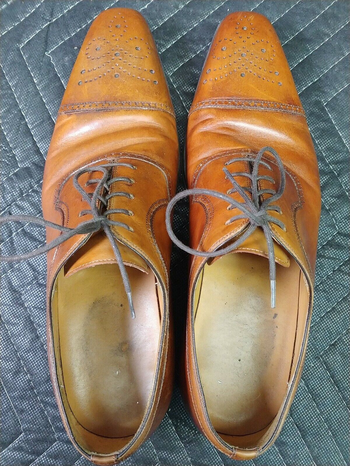 Magnanni Mens Shoes 9 US Brown Leather Cap Toe Oxfords 15080 42 EUR