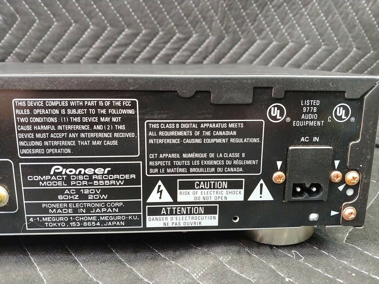 Pioneer PDR-555RW CD Digital Recording System