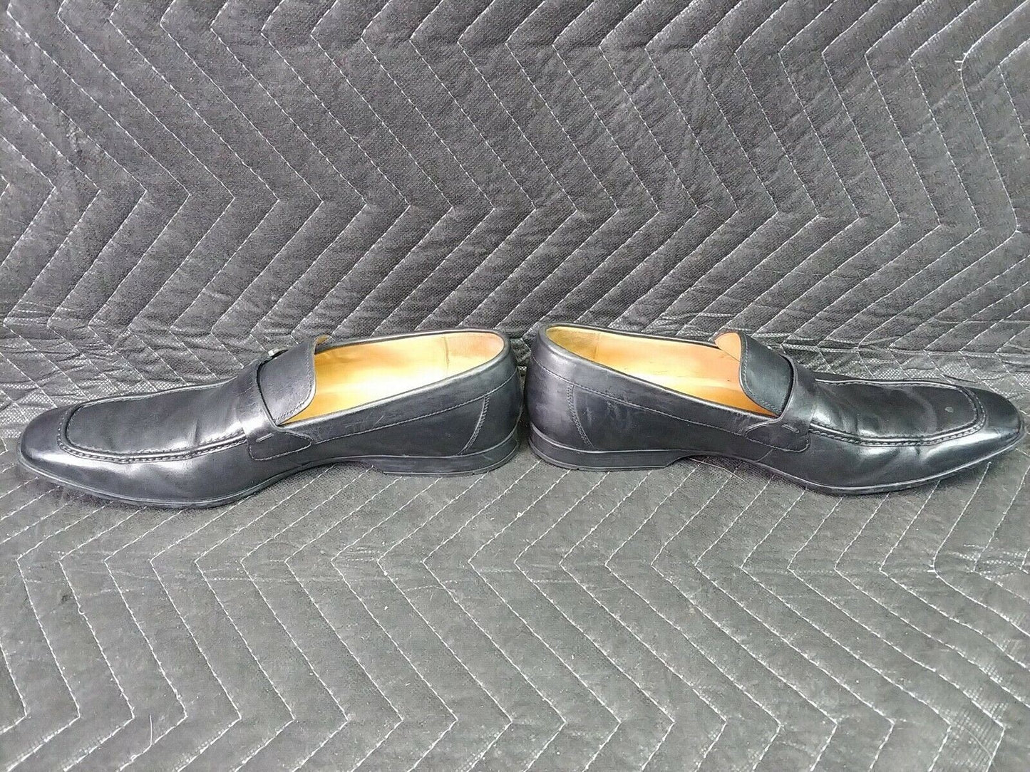 MAGNANNI Men's Black Leather LINO Loafers Shoes 15061 Size 9M Spain EU42