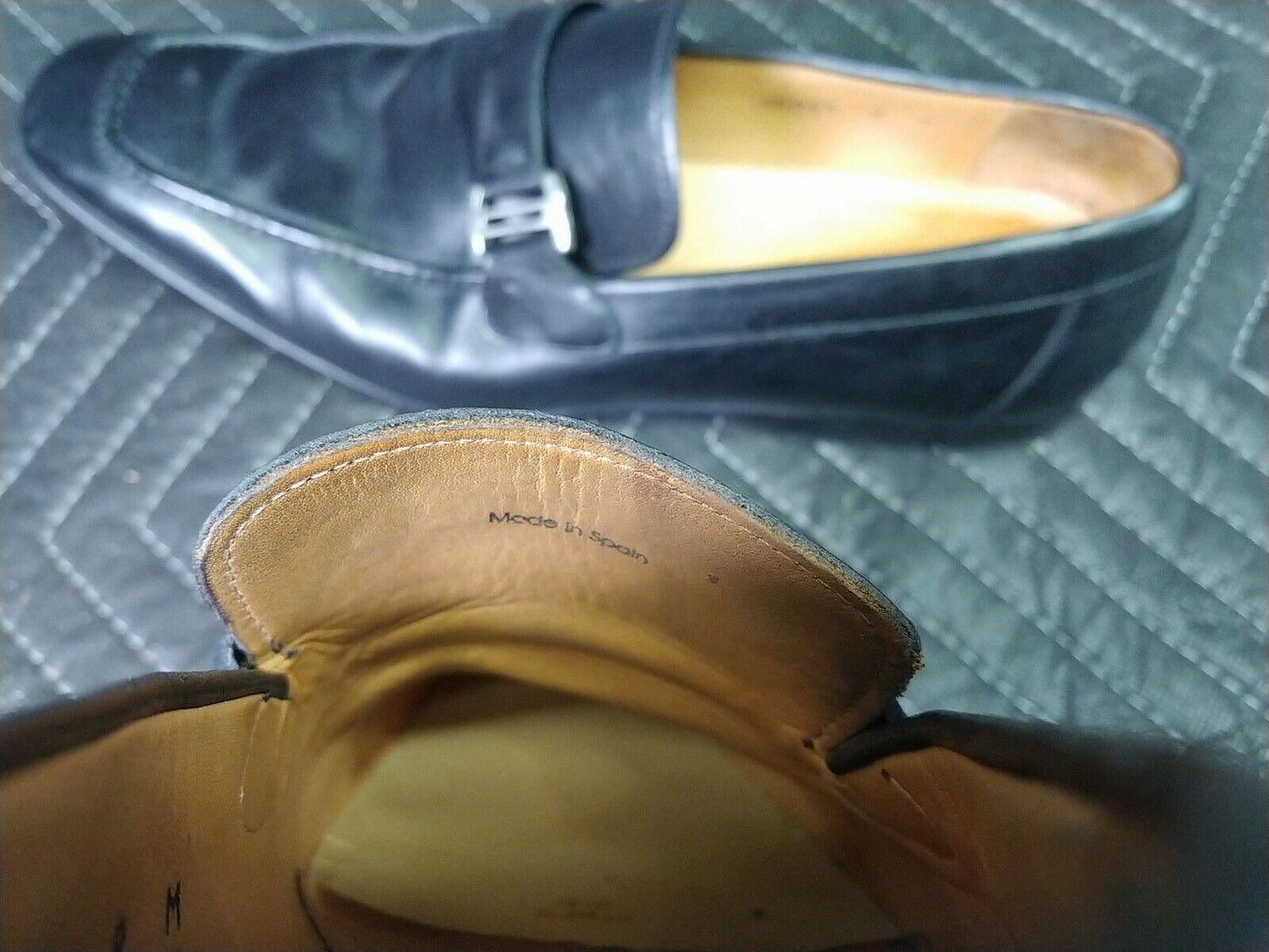 MAGNANNI Men's Black Leather LINO Loafers Shoes 15061 Size 9M Spain EU42