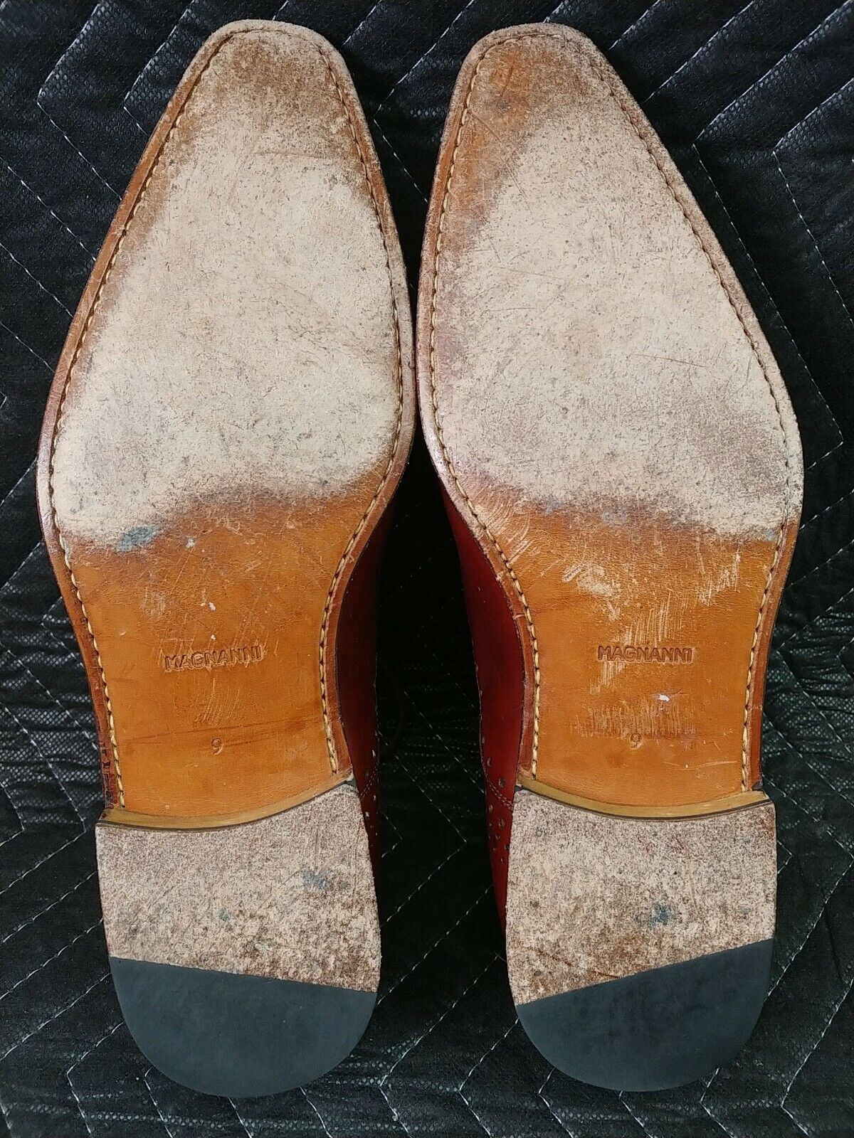 Magnanni Oxfords Size 9M 19398 EU42 Brown Handmade Leather