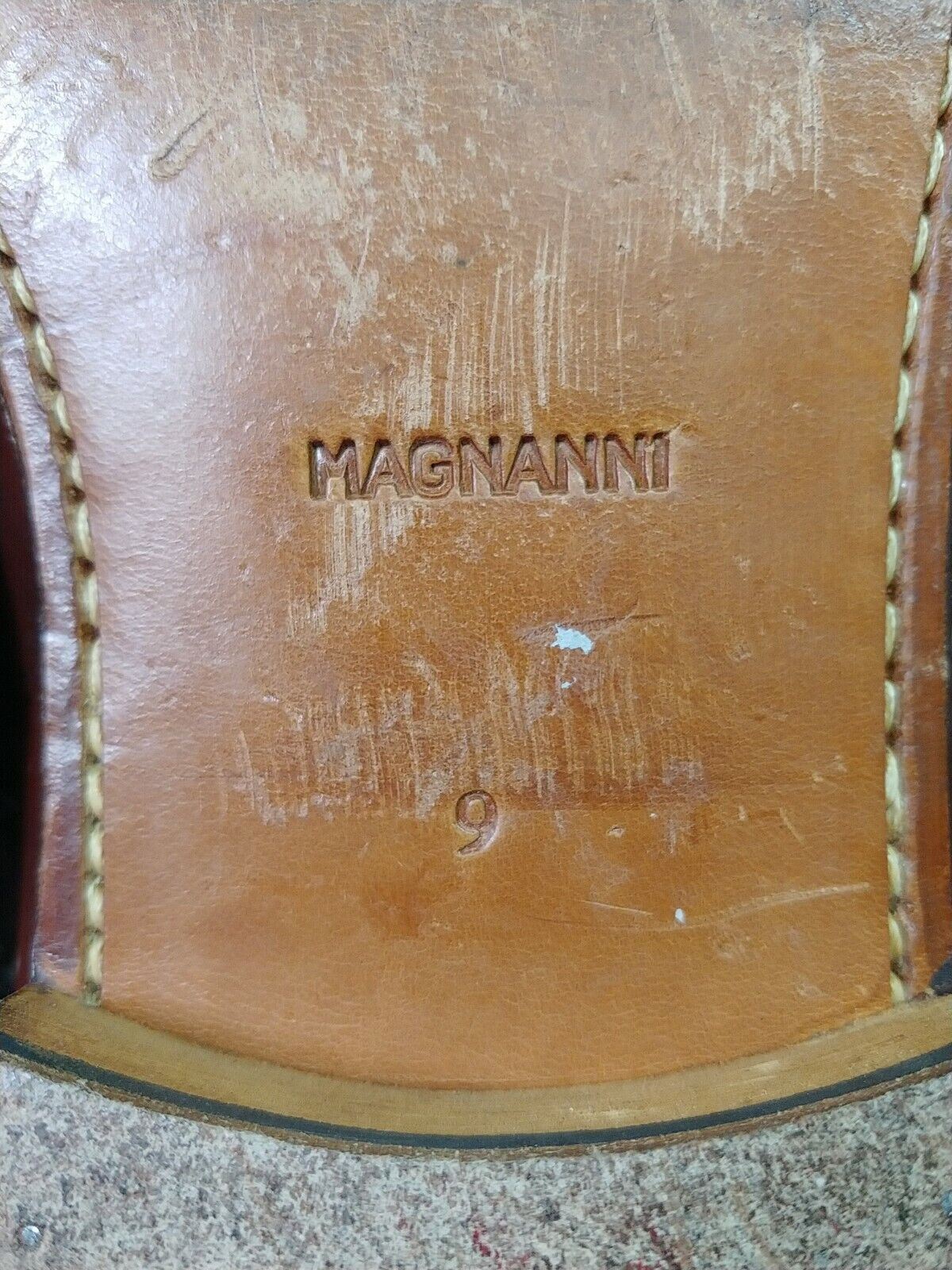Magnanni Oxfords Size 9M 19398 EU42 Brown Handmade Leather