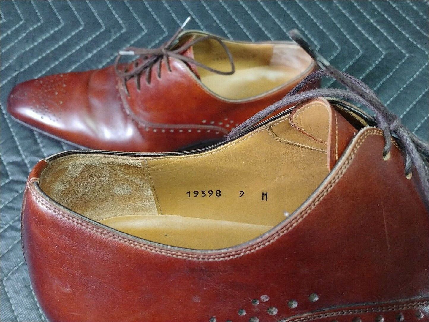 Magnanni Oxfords Size 9M 19398 EU42 Brown Handmade Leather