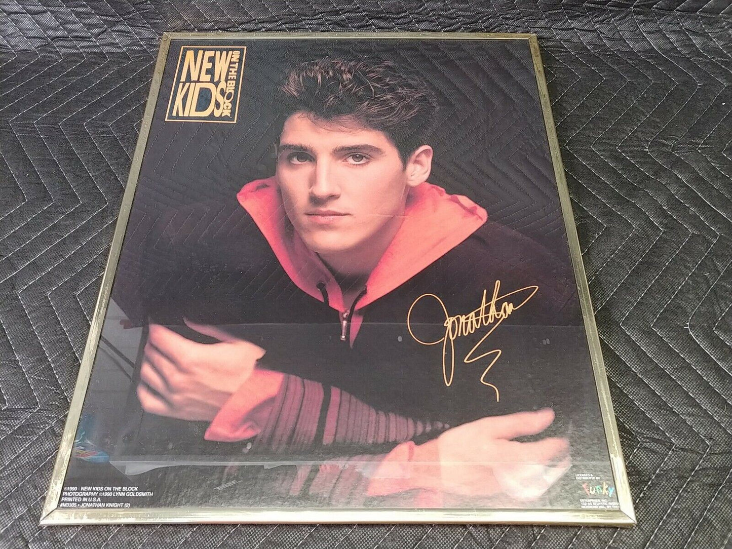 Vintage 1990 NEW KIDS ON THE BLOCK Poster: Jonathan Knight #M3305