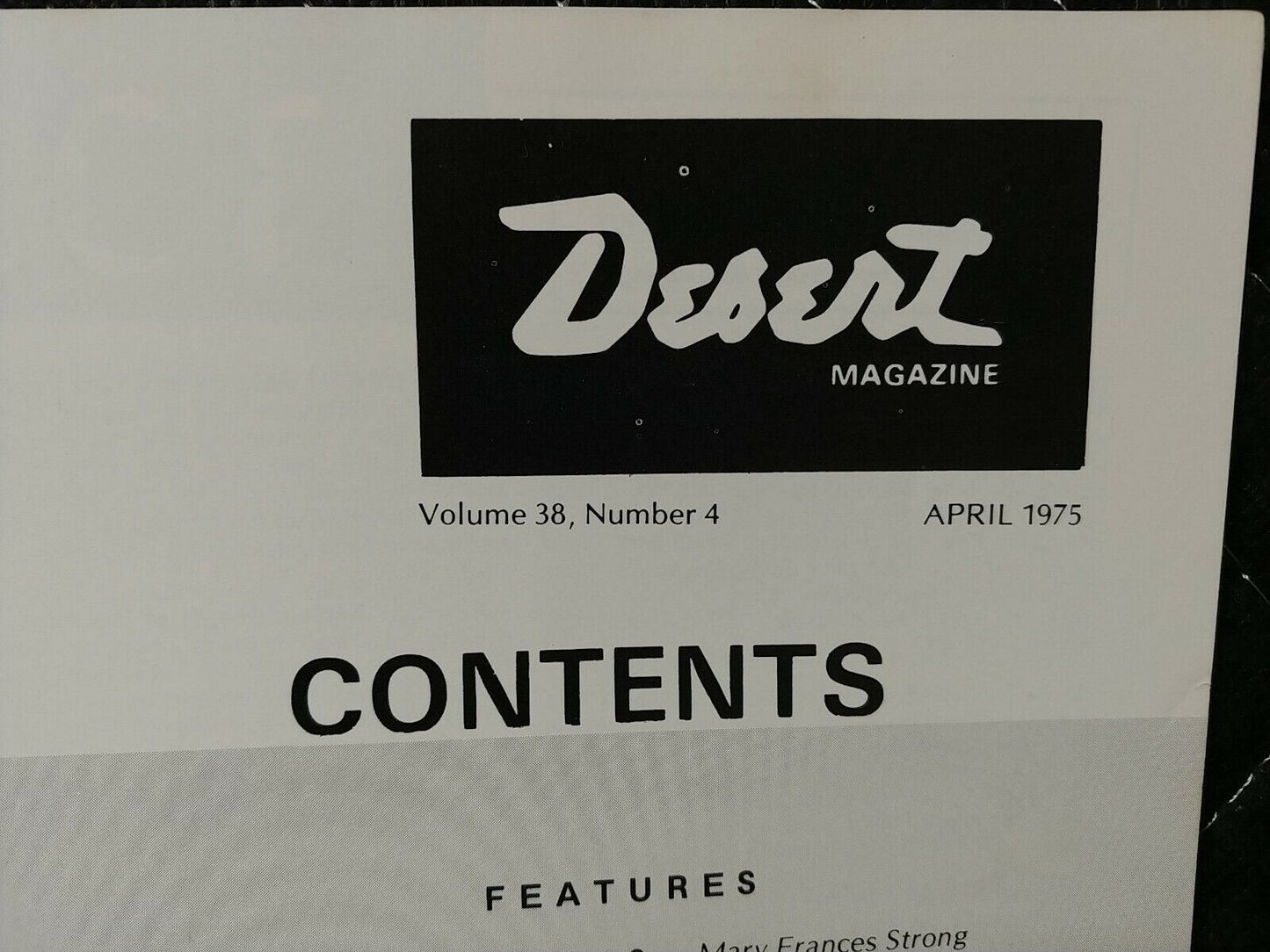 Vintage Desert Magazine April 1975