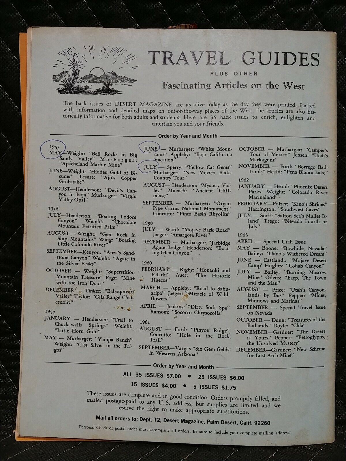 Vintage Desert Magazine February 1966