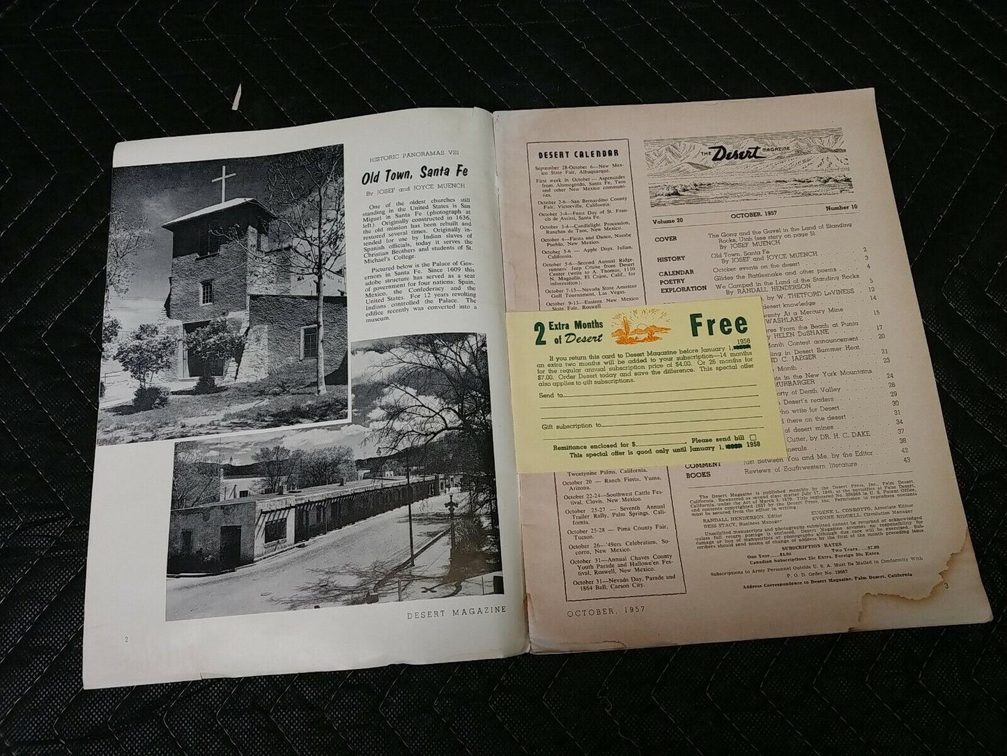 Vintage Desert Magazine October 1957