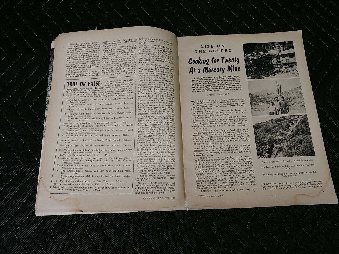Vintage Desert Magazine October 1957