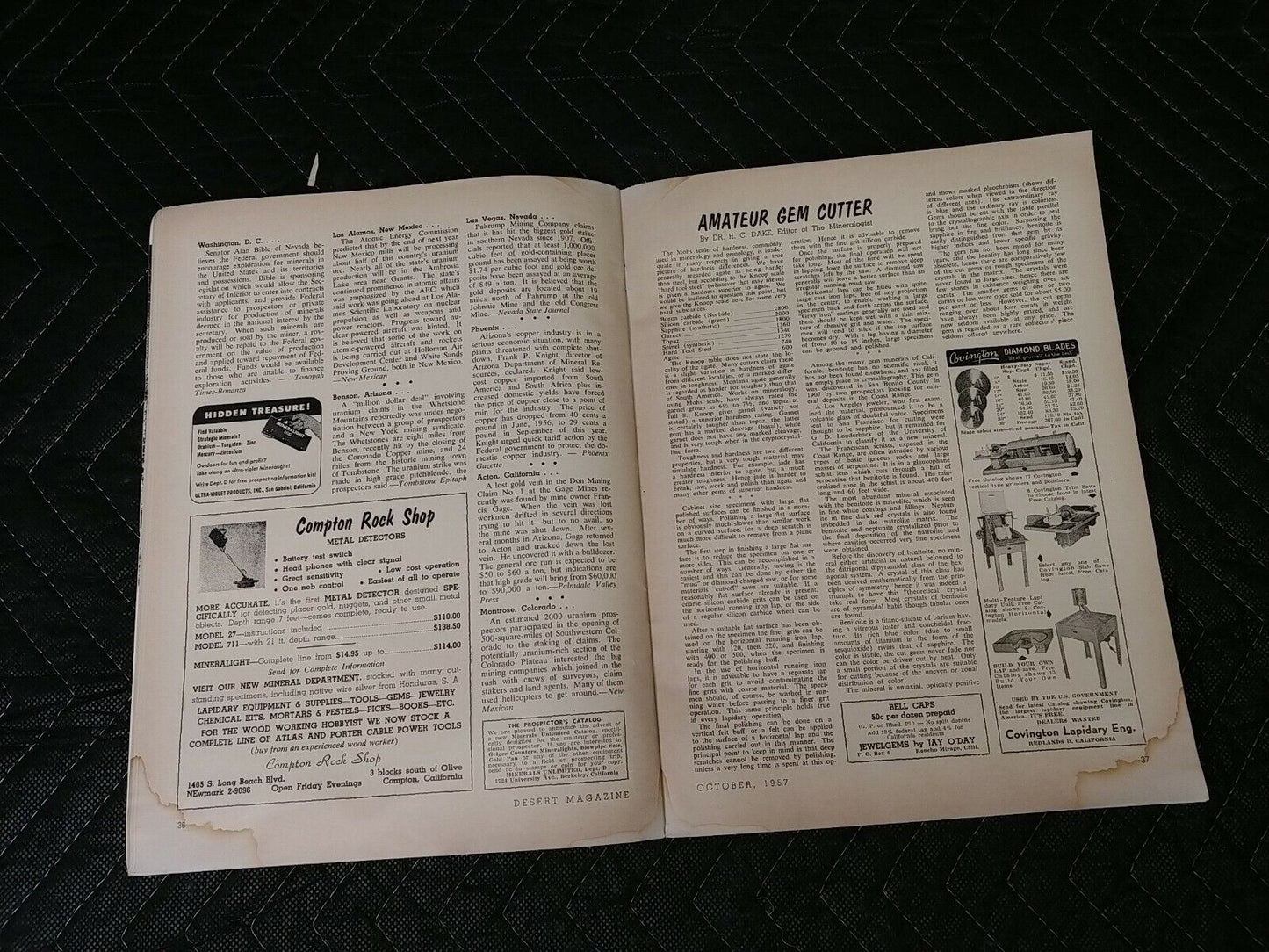Vintage Desert Magazine October 1957