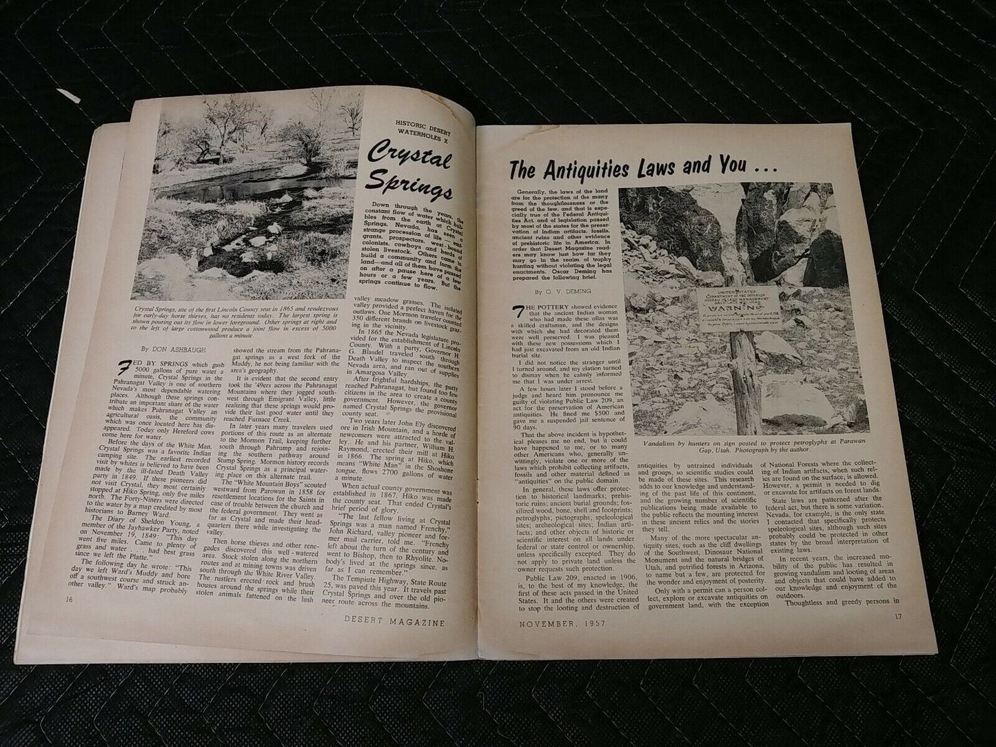 Vintage Desert Magazine November 1957