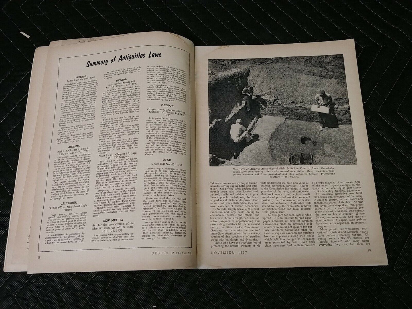 Vintage Desert Magazine November 1957