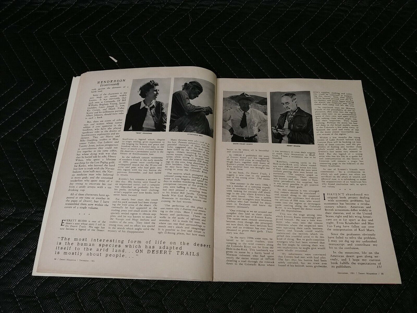 Vintage Desert Magazine December 1961