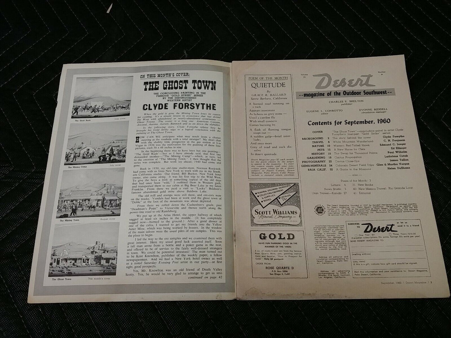 Vintage Desert Magazine September 1960