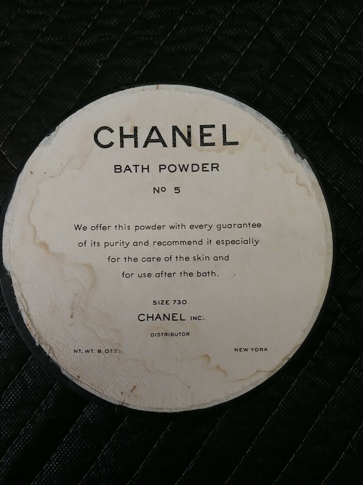 Vintage Chanel Bath Powder Fragranced No. 5 Size 730 90% Full Discontinued