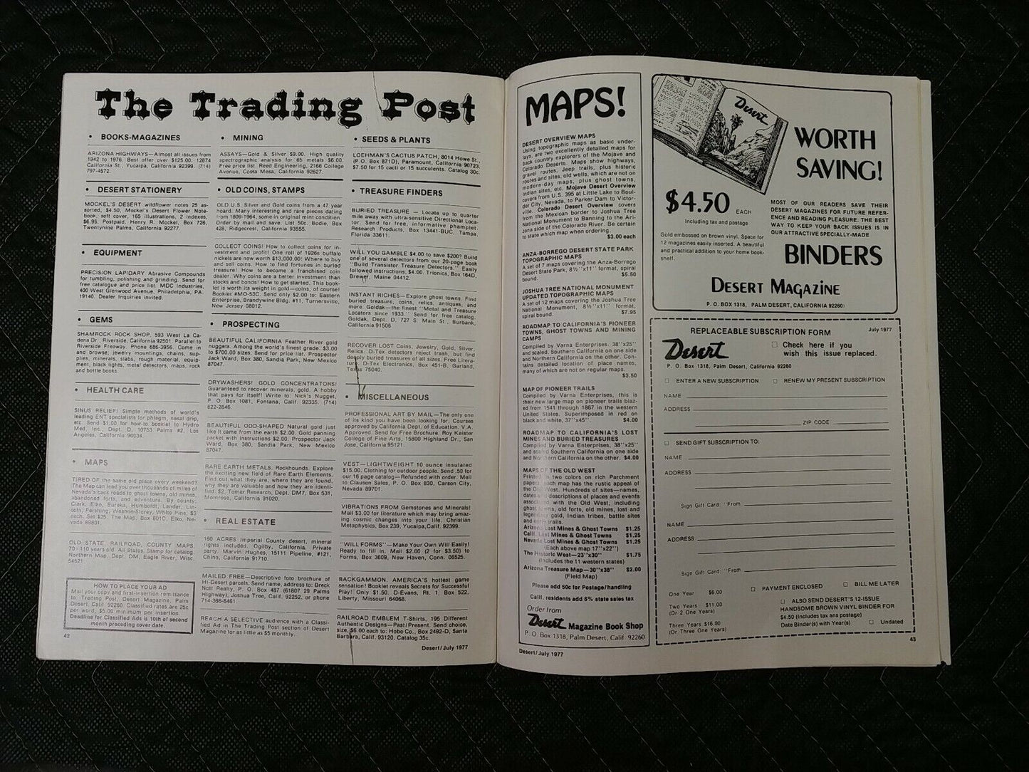 Vintage Desert Magazine July 1977