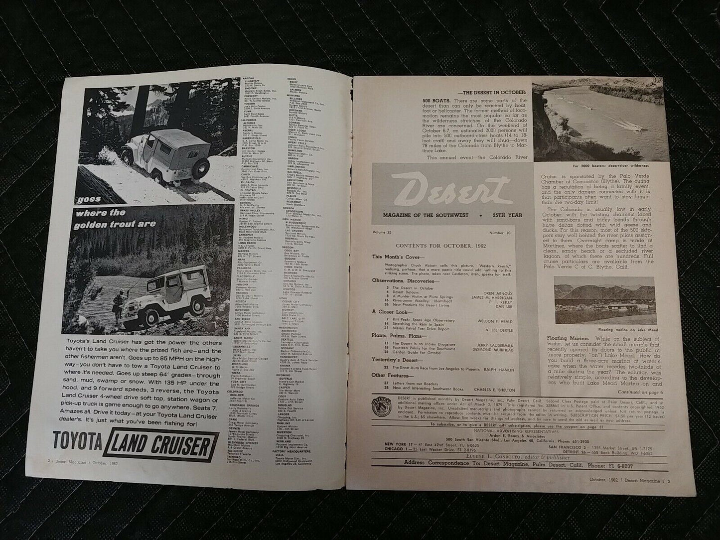 Vintage Desert Magazine October 1962