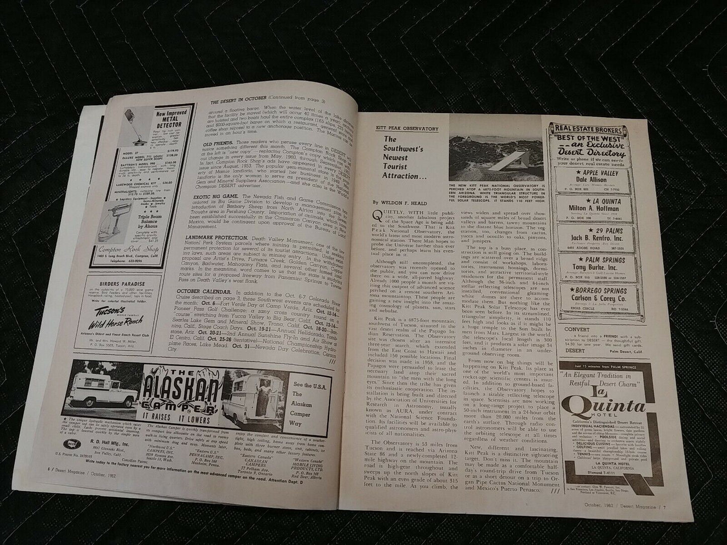 Vintage Desert Magazine October 1962